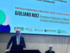 Giuliano Noci durante il convegno Giovani, territori e innovazione del 28 gennaio